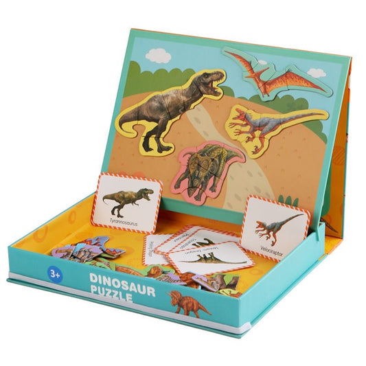 Set Educativ Puzzle Magnetic – Animale de la Zoo și Tablă de Scris