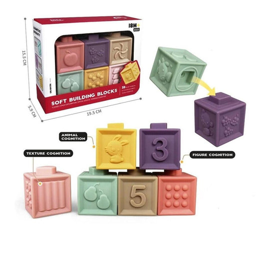 Set 6 cuburi senzoriale moi pentru bebeluși