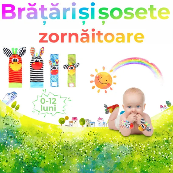 Sosete și Brățări Zornăitoare, Fosnitoare, pentru Dentitie