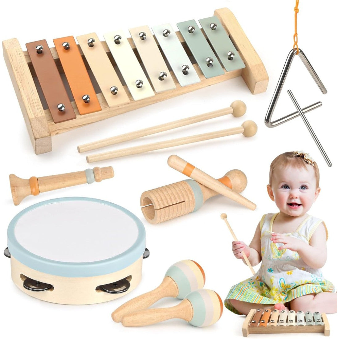 Descoperă Lumea Sunetelor – Set Instrumente Muzicale Montessori