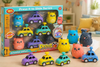 Set mașinuțe Press & Go – Bufnițe și Poliție