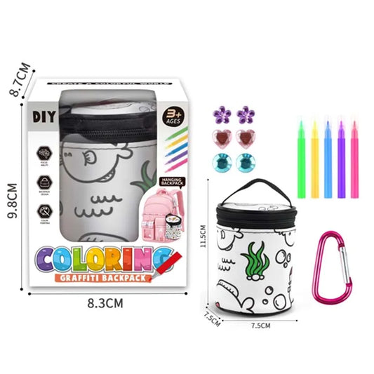 Gentuță tubulară de colorat – DIY Graffiti Backpack