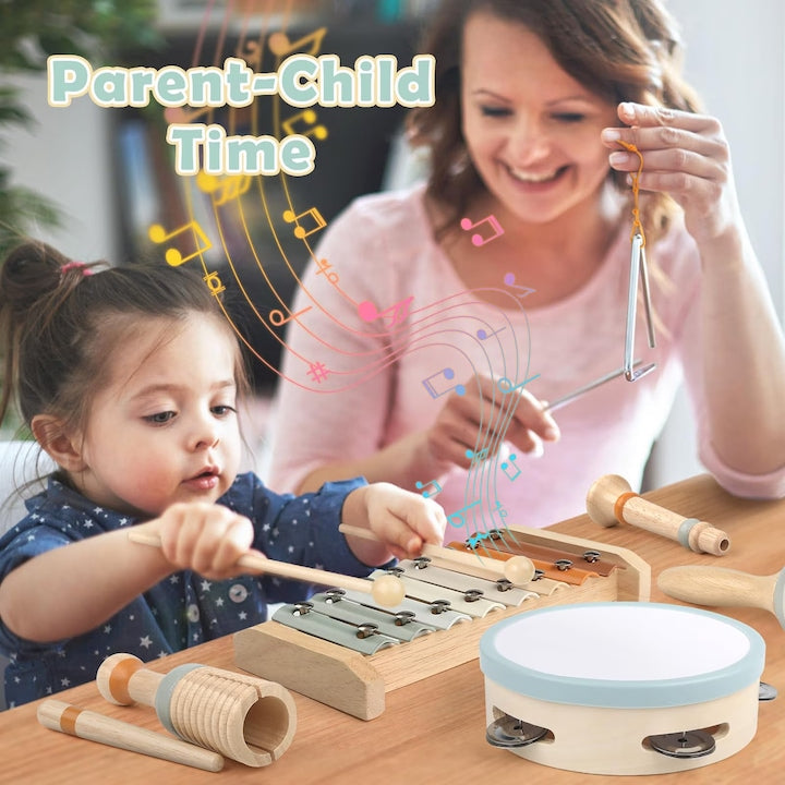 Descoperă Lumea Sunetelor – Set Instrumente Muzicale Montessori