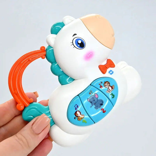 Pian de jucărie pentru bebeluși cu sunete și lumini – Căluțul muzical