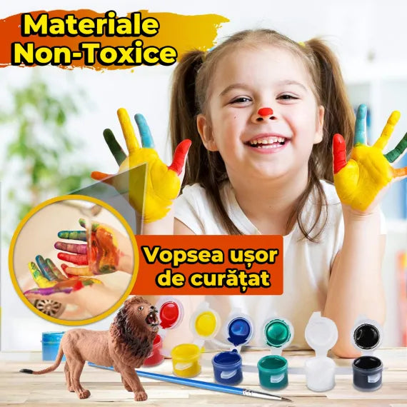 Set creativ: 6 animăluțe de pictat pentru micii artiști
