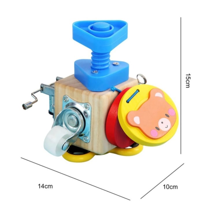 Descoperă lumea prin joacă – Cubul Montessori Busy Cube