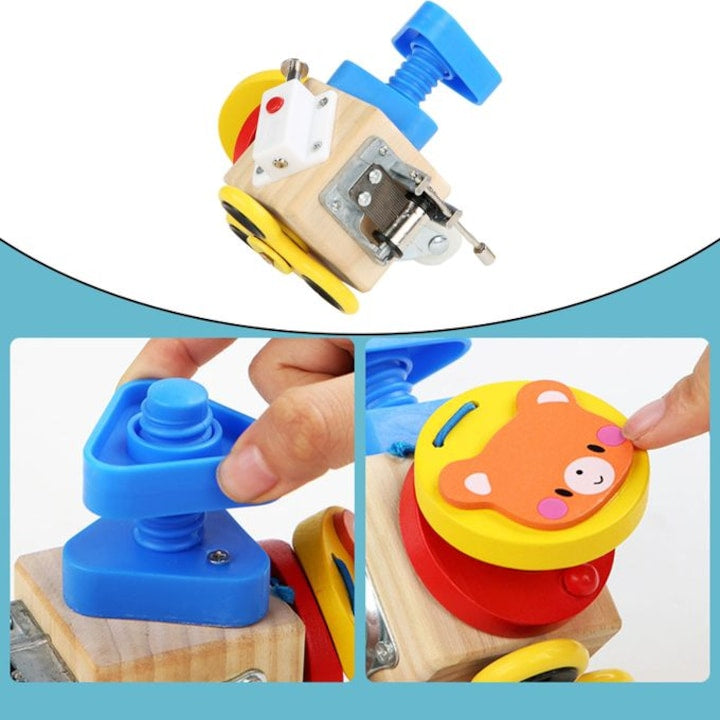 Descoperă lumea prin joacă – Cubul Montessori Busy Cube