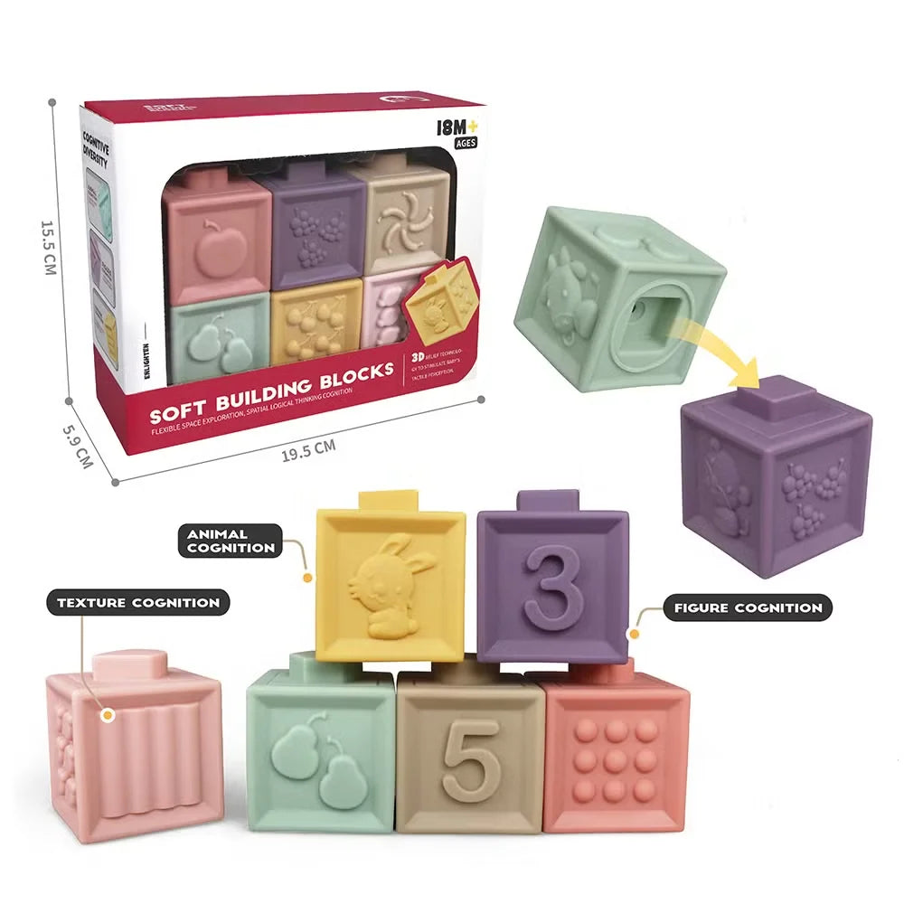 Set cu 6 Cuburi Interconectabile din Silicon