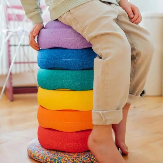 Stepping Stones – Set 6 pietre de echilibru pentru dezvoltarea motrică și integrare senzorială