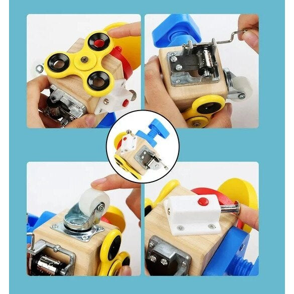 Descoperă lumea prin joacă – Cubul Montessori Busy Cube