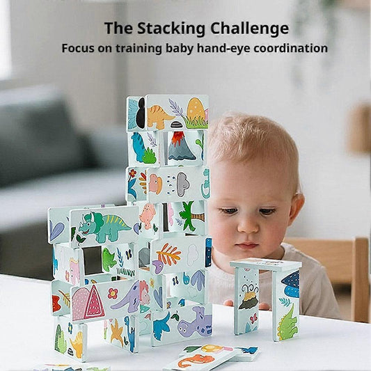 Domino din lemn cu dinozauri – super distracție