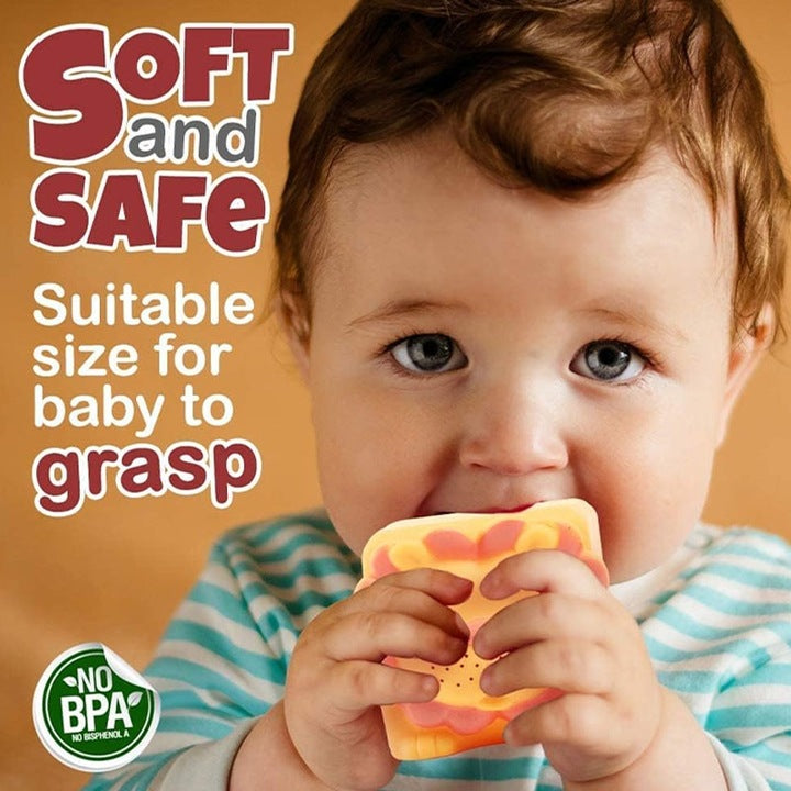 Set Cuburi Moi Interactive – 12 piese colorate pentru dentiție, joacă și dezvoltarea bebelușului