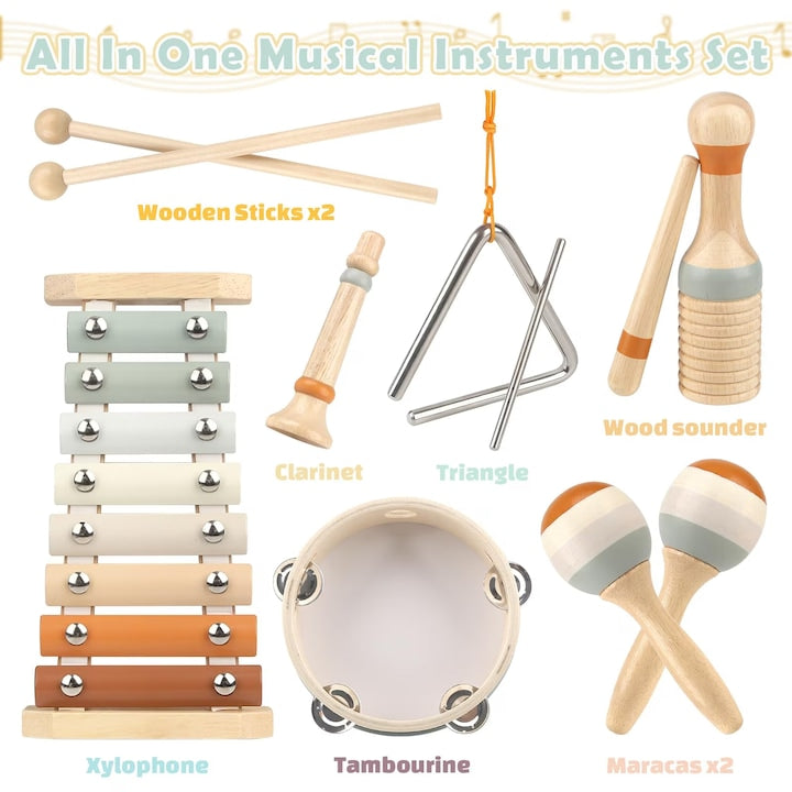 Descoperă Lumea Sunetelor – Set Instrumente Muzicale Montessori