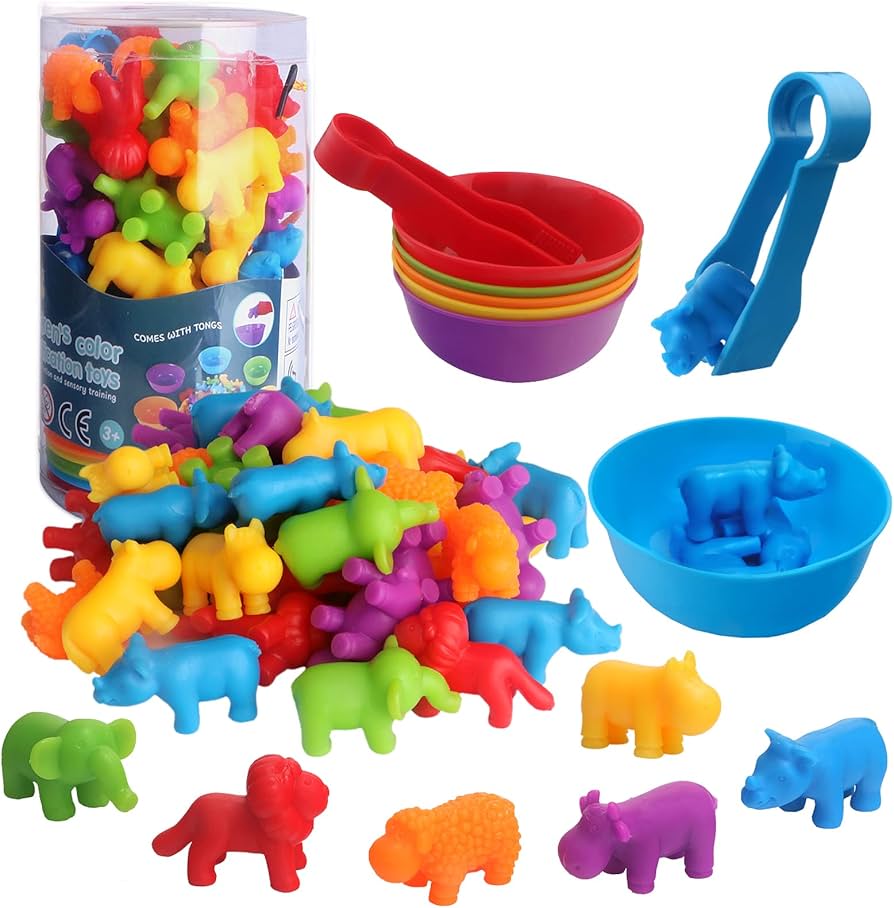 Set creativ de clasificare „Curcubeu cu Animale” – Joacă, învață, clasifică!