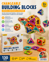 Set de construcție flexibil – Changeable Building Blocks, 130 piese
