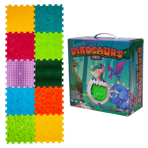 Covoraș ortopedic Dinozaur - 10 elemente