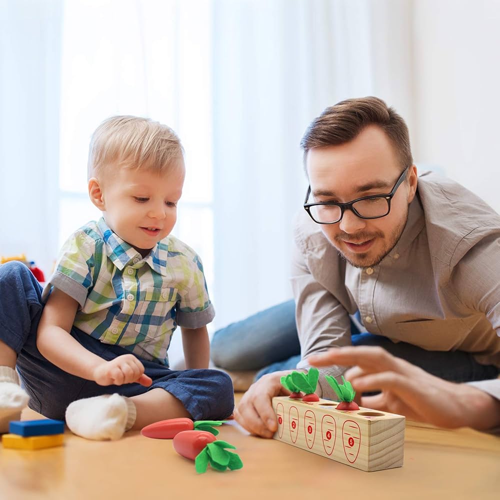 Montessori Sortator de Morcovi din Lemn