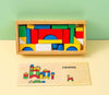Set Cuburi de Construcție din Lemn – 26 Piese Colorate