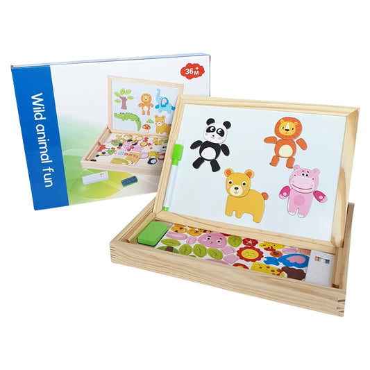 Cutiuță din lemn cu Tablǎ Magnetică educațională