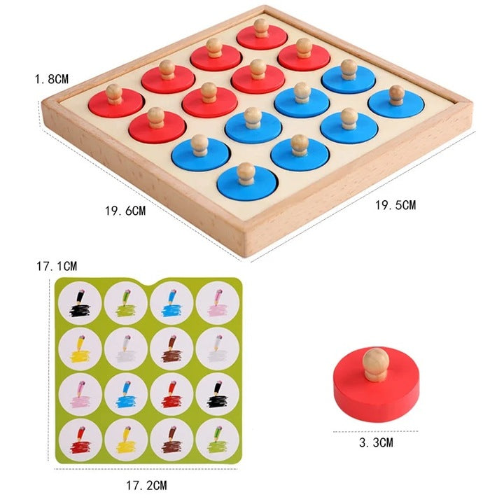 Joc educativ din lemn pentru antrenarea memoriei (3+ani)