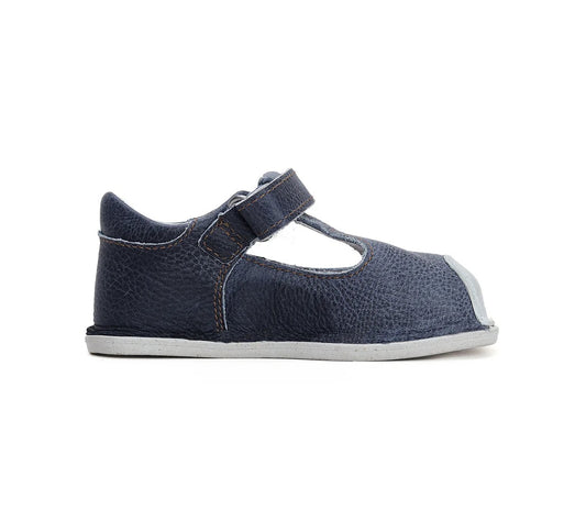 Pantofi Barefoot din Piele 100% Naturală "Bleumarin Elegance"