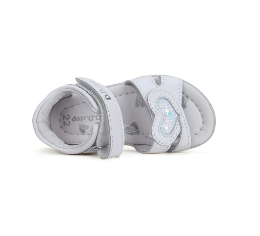 Sandale din piele naturală Fetiță „Shiny Heart”