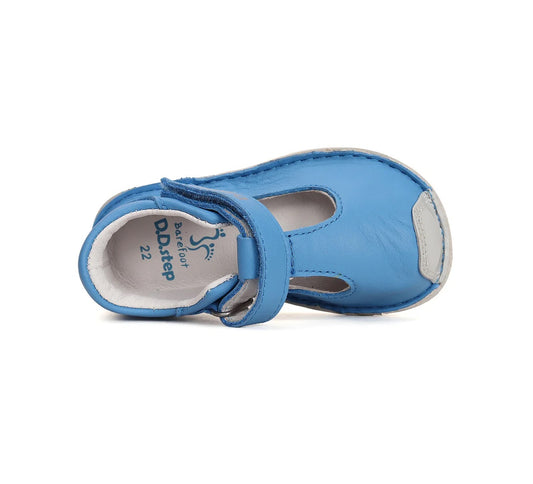 Pantofi Barefoot din Piele 100% Naturală "Blue Elegance"