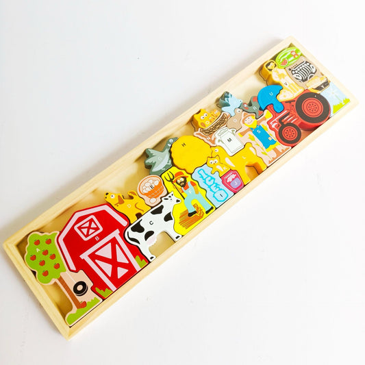 Set GIGANTIC Tetris puzzle fermă/animale