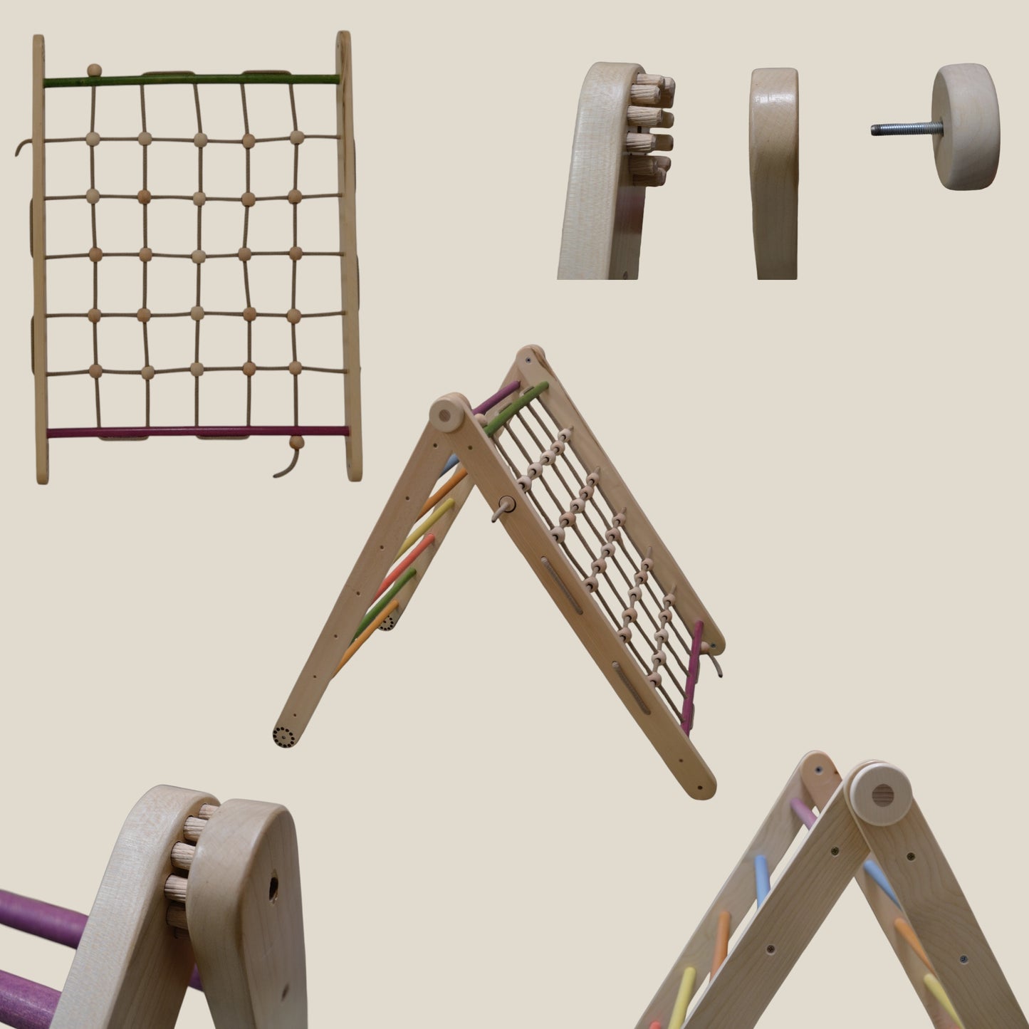 Triunghi Pikler cu Frânghie și Bile