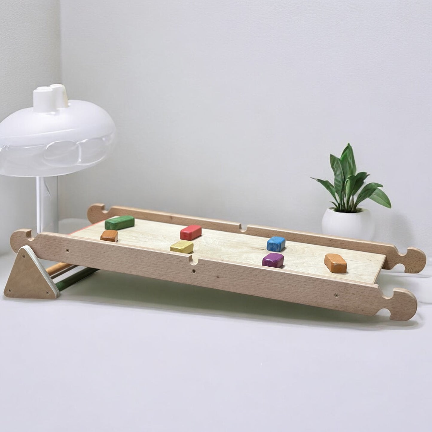 Pikler Montessori cu Frânghie și Tobogan Multifuncționalǎ