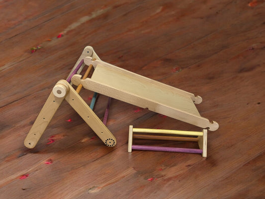 Mini Pikler cu Tobogan 5 în 1 – Structură Modulară pentru Cățărare și Joacă