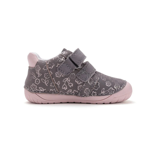 Pantofi Dd step barefoot din piele naturală - Gold Atumn Flowers