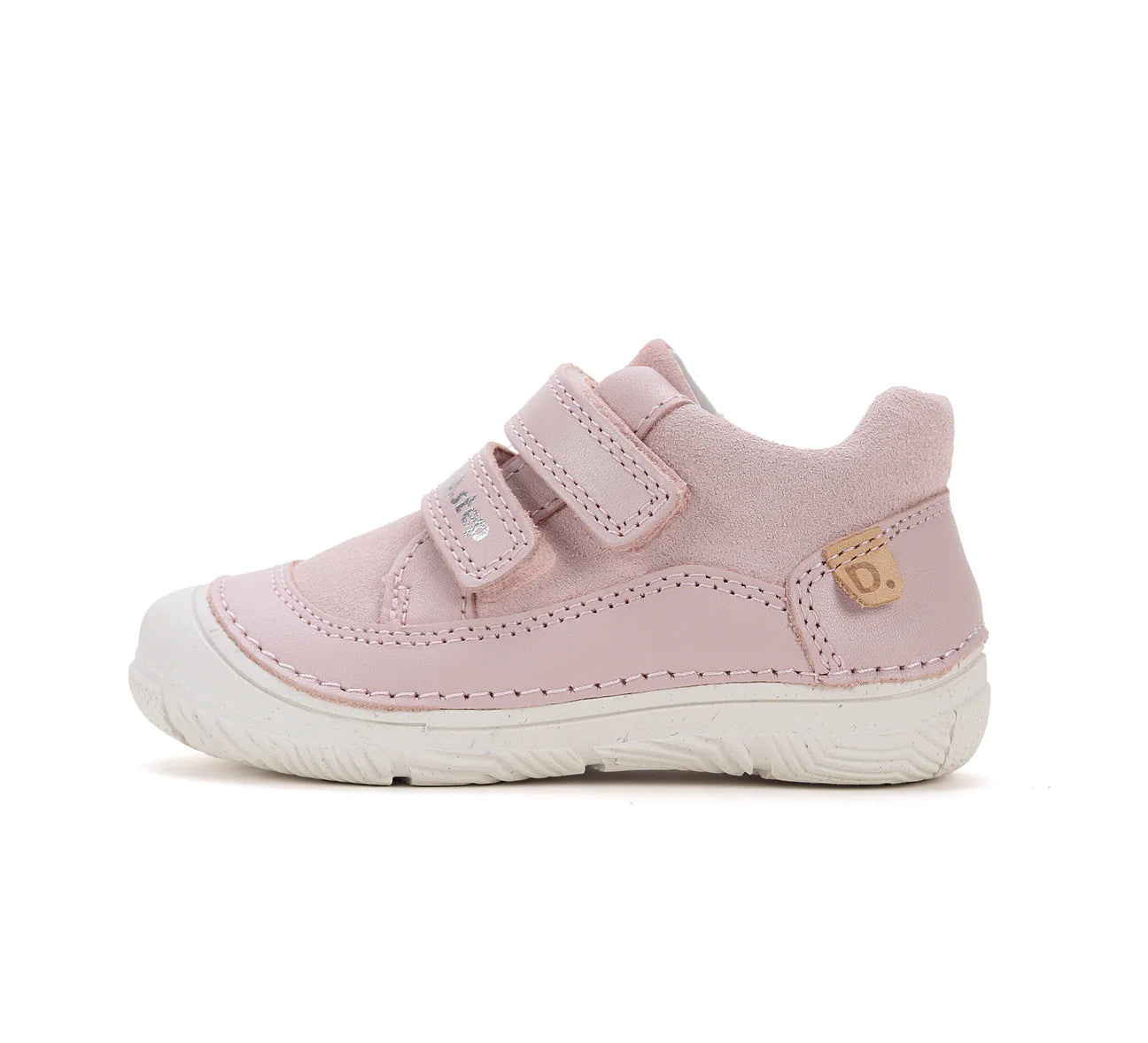 Pantofi Barefoot pentru fetițe Silver/Roz