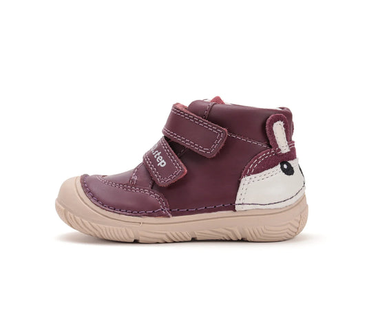 Pantofi Dd step de Toamnă din piele naturală - Pasi de Catifea Vișinie