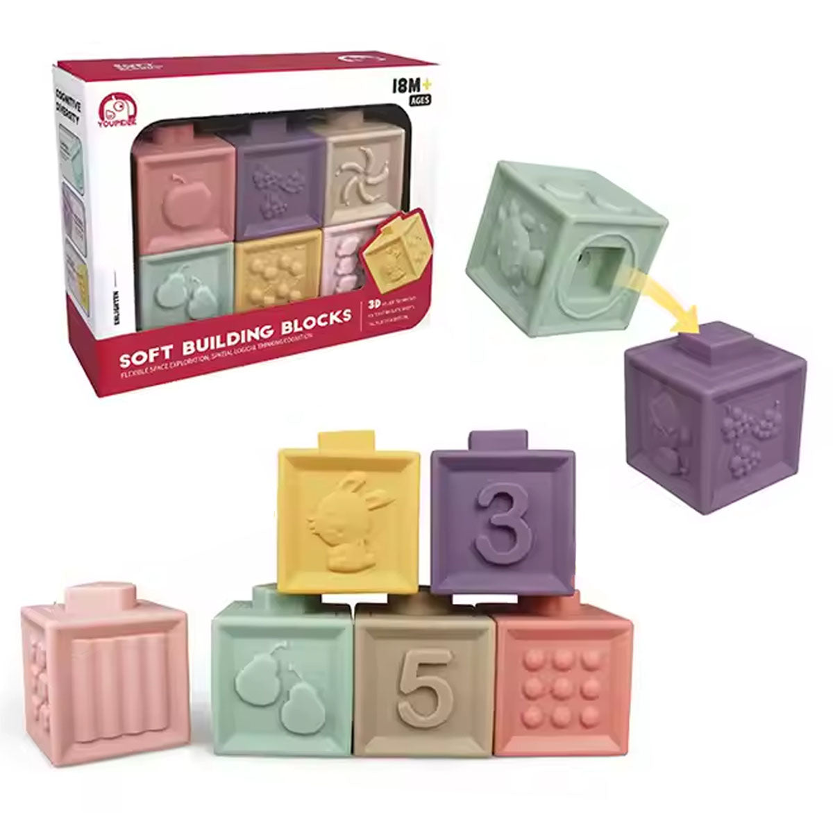 Set cu 6 Cuburi Interconectabile din Silicon