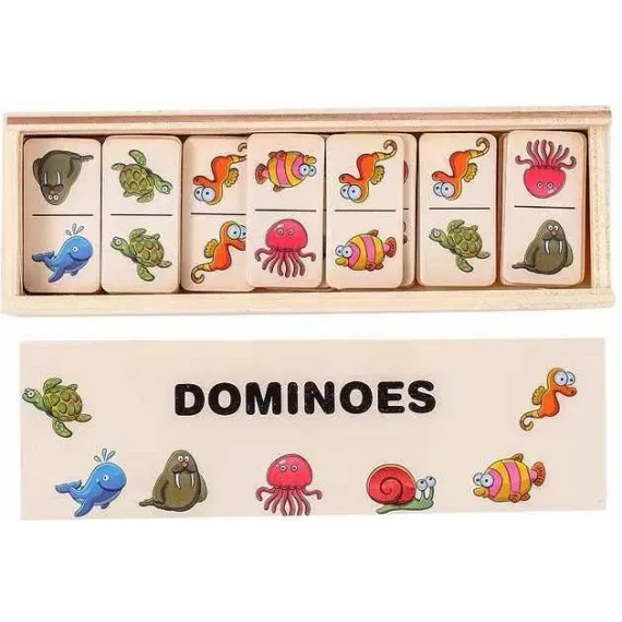 Domino din Lemn cu 28 de Piese