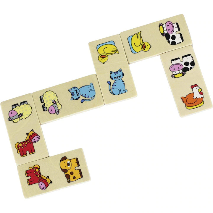 Domino din Lemn cu 28 de Piese