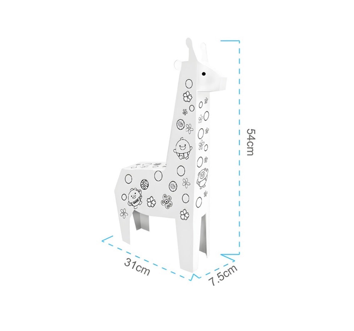 Girafă 3D cu de Asamblat și Colorat