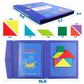 Set Tangram magnetic din lemn – joc educativ creativ pentru copii