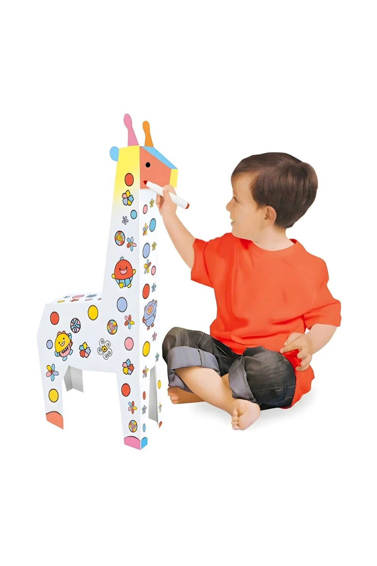Girafă 3D cu de Asamblat și Colorat