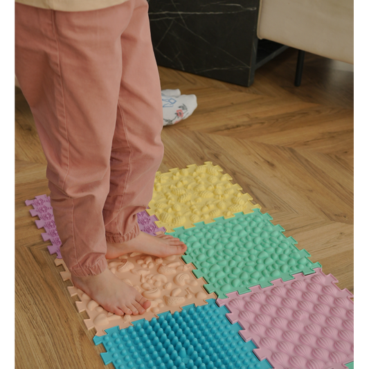 Covoraș ortopedic 8 elemente Pastel