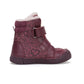 Ghetuțe de Iarnă DD Step „Raspberry Hearts” – Piele Naturală & Blăniță Călduroasă (nr. 25-30)