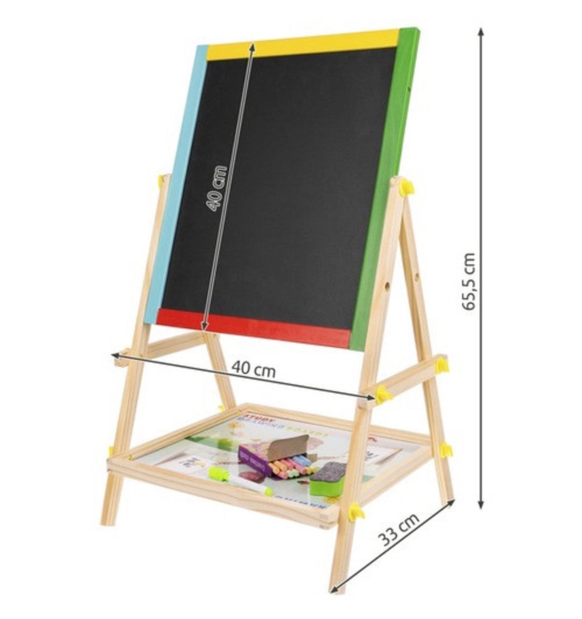 Tablă educativă din lemn 2 în 1