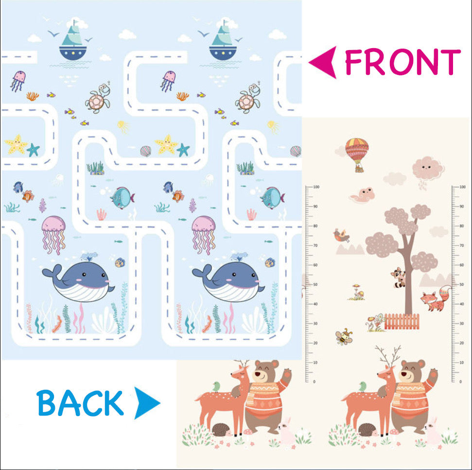 Covoraș de joacă pliabil XXL ursuleț/balenă