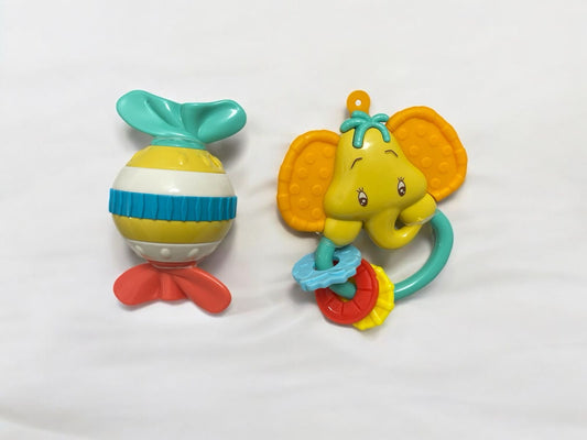 Set Zornăitori Senzoriale pentru Bebeluși - Bomboană și Elefănțel
