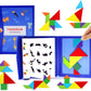 Set Tangram magnetic din lemn – joc educativ creativ pentru copii