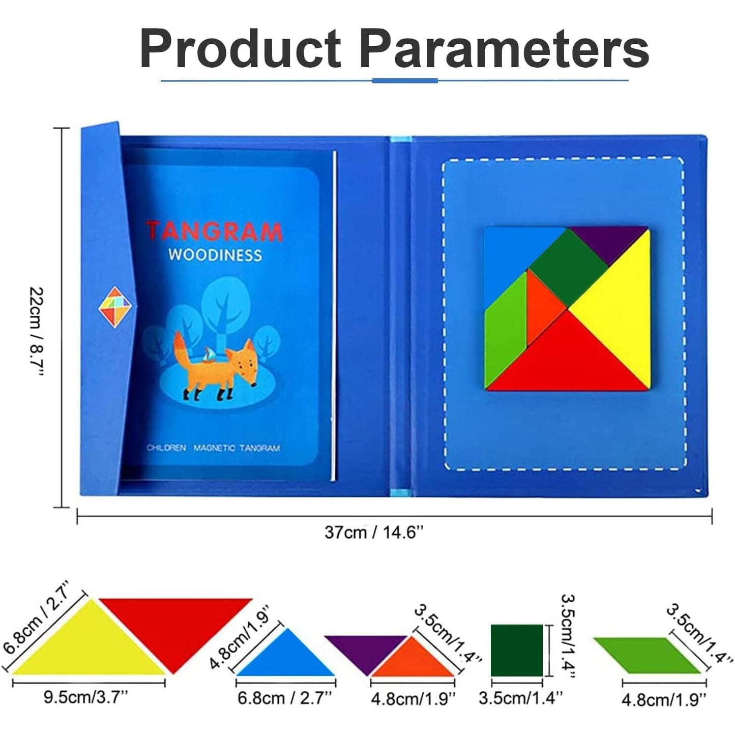 Carte magnetică cu piese din lemn Montessori (3+ani)