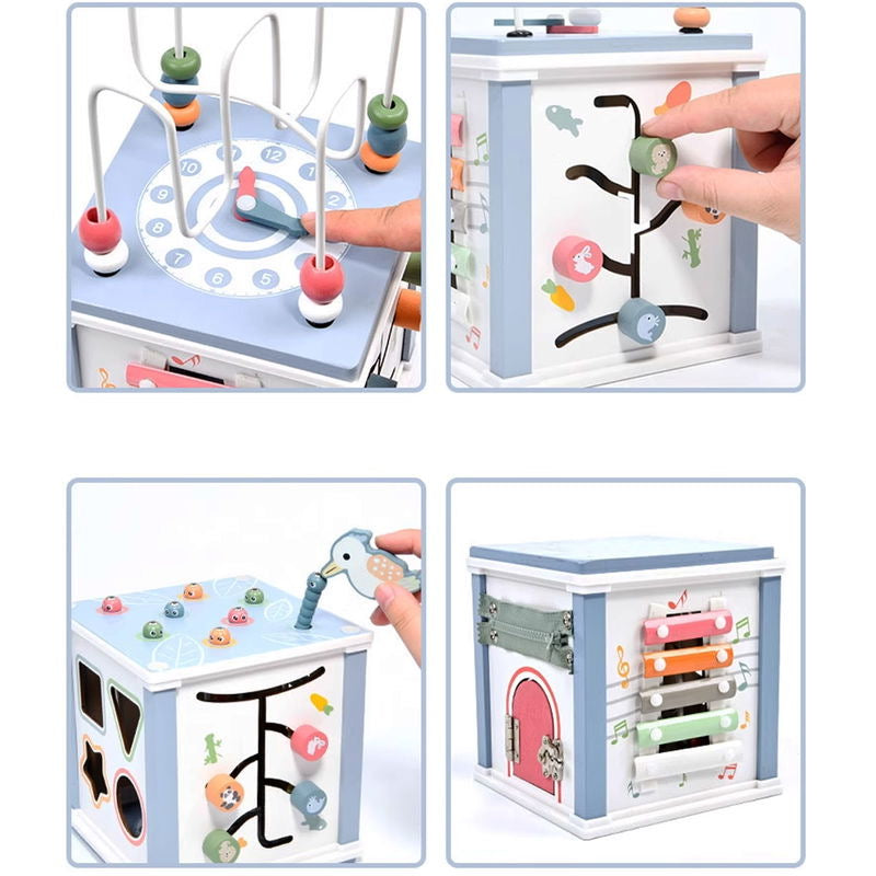 Cub din lemn cu activități Montessori – învățare prin joacă, pas cu pas