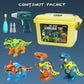 Set Dinozauri De Asamblat cu Autofiletantă Electrică – 4 Modele Interactive