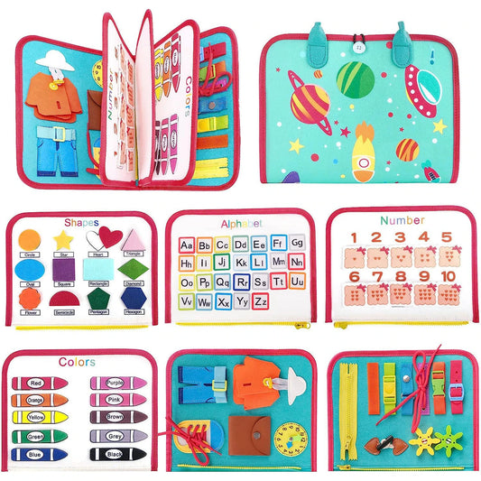 Carte Educațională Montessori – Busy Board 6 pagini (Preșcolari)